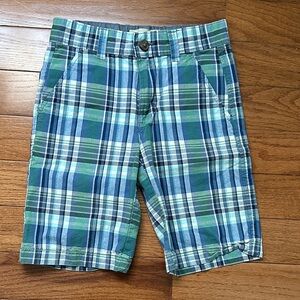 Nautica Kids Plaid Shorts - Blue and Green